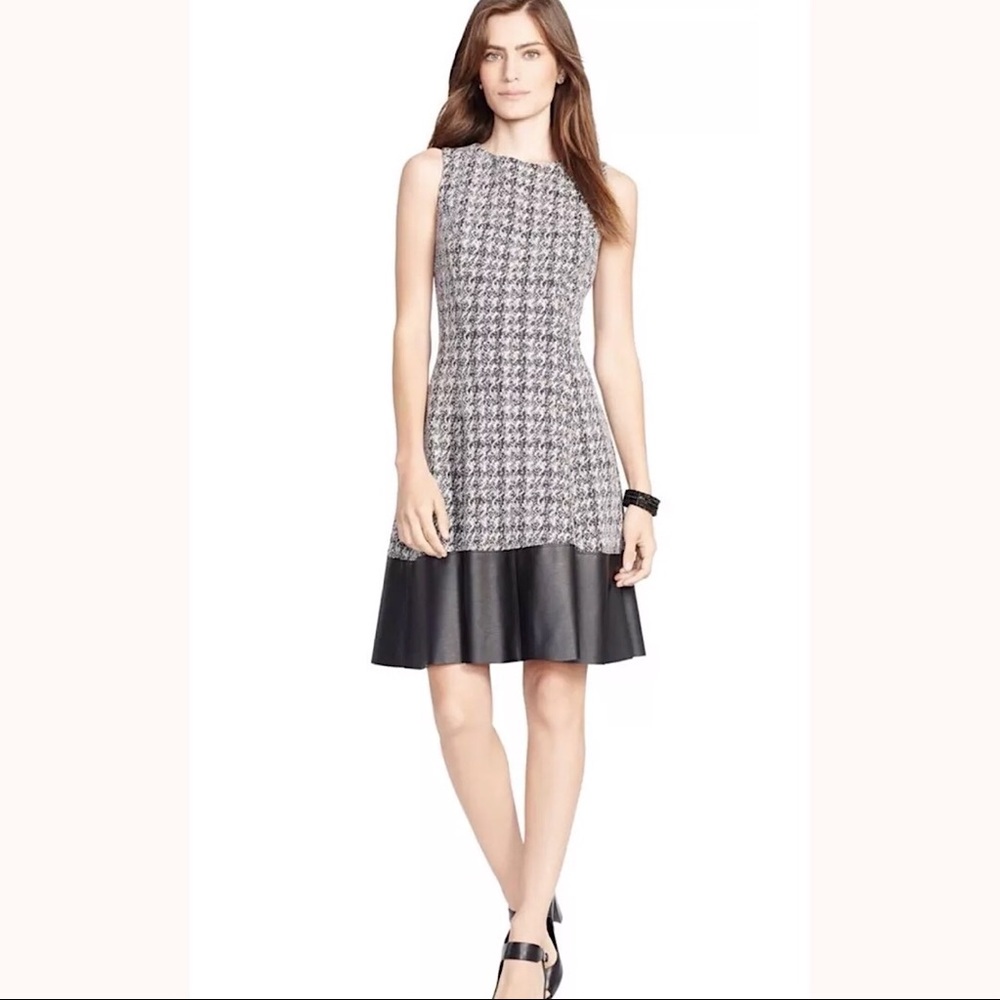 RALPH LAUREN DRESS Tweed Mixed Media Dress Size 12P